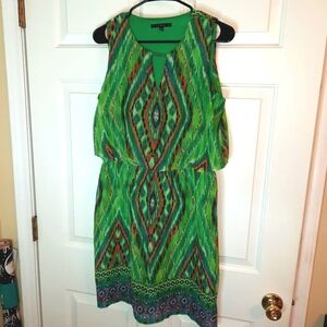 Tiana B dress sleeveless bright green sz. 10
